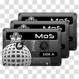 Ministry of Sound v , three gray MOS Side A cassette tapes art transparent background PNG clipart