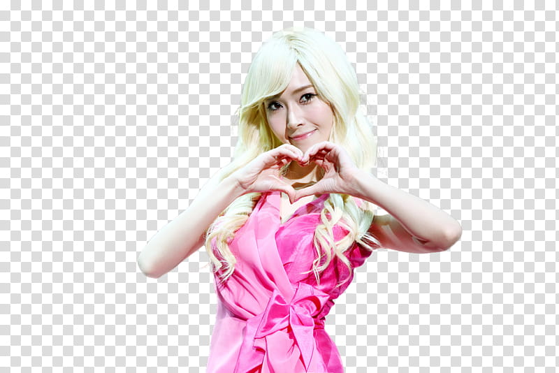 Jessica Legally Blonde musical, woman wearing pink dress doing heart sign transparent background PNG clipart