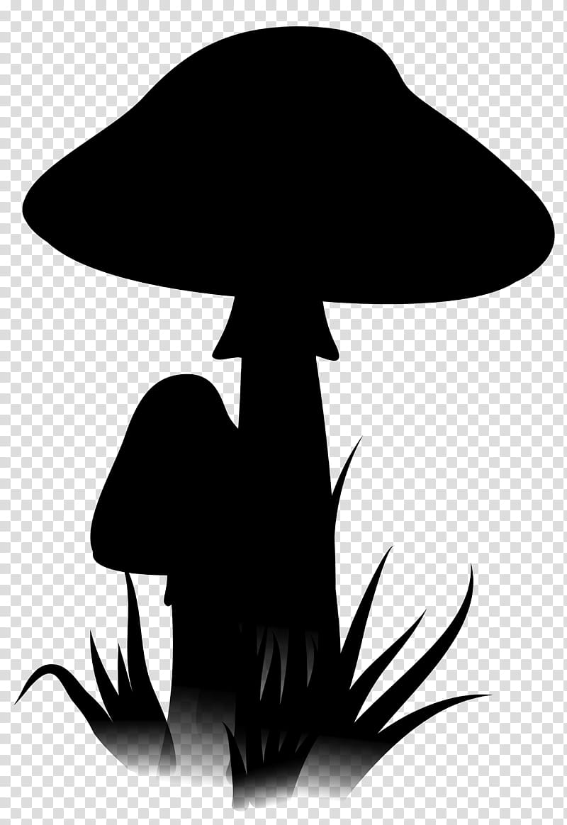 Mushroom, Hat, Silhouette, Black M, Blackandwhite, Tree, Table, Plant transparent background PNG clipart
