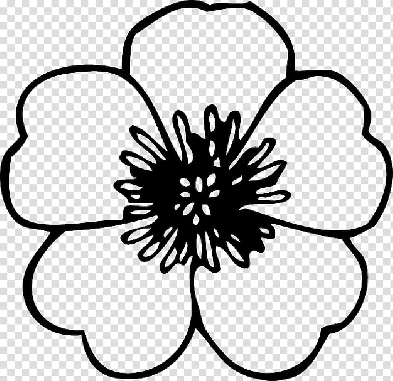 Outline Of Flower Document Silhouette Presentation Flower