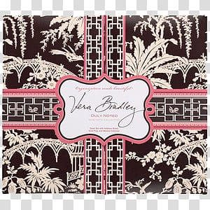 , black, white, and pink Vera Bradley floral transparent background PNG clipart