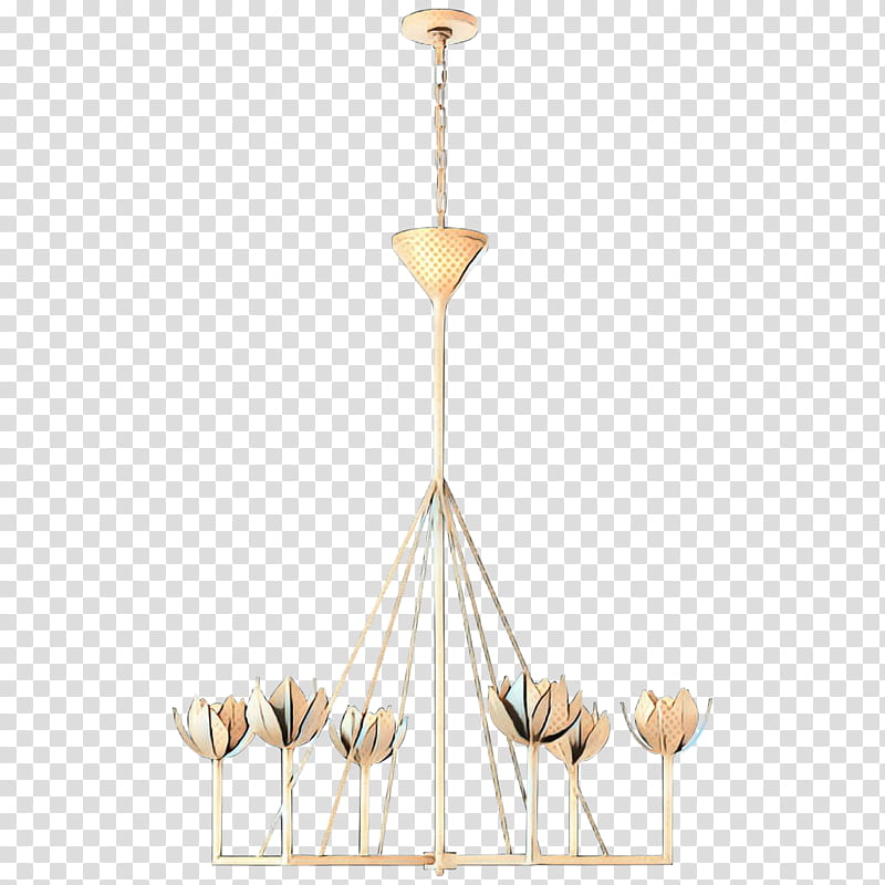 Retro, Pop Art, Vintage, Chandelier, Ceiling Fixture, Light Fixture, Lighting, Beige transparent background PNG clipart