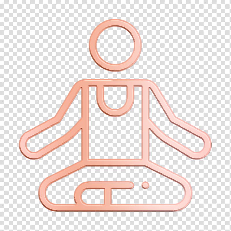 Healthcare and Medical icon Yoga icon, Pink, Line, Symbol, Metal transparent background PNG clipart