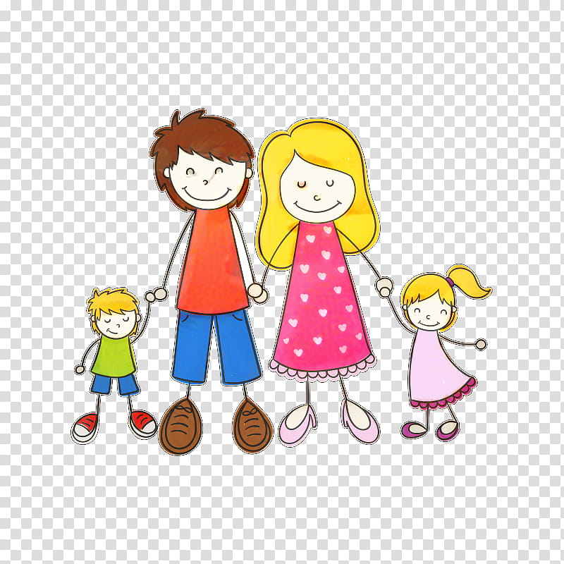 Kids Playing, Father, Daughter, Son, Mother, Family, Cartoon, Drawing transparent background PNG clipart