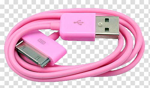 s, pink USB to -pin cable transparent background PNG clipart