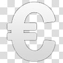 Devine Icons Part , white Euro symbol icon transparent background PNG clipart