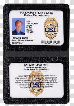 Forensics Tv Shows Brushs, Miami-Dade identification card collage transparent background PNG clipart