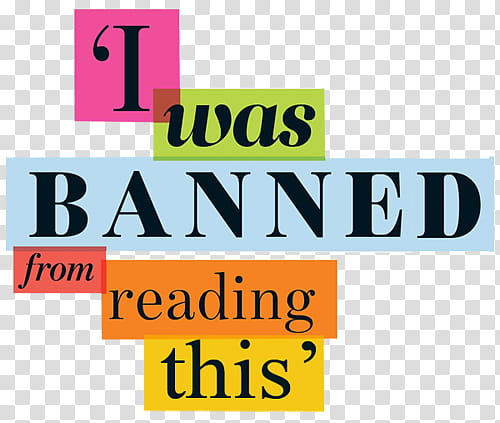 magazine S, I was banned from reading this text illustration transparent background PNG clipart
