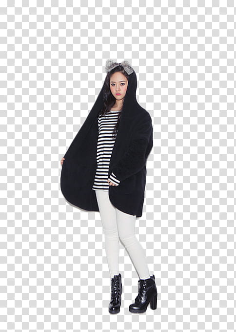 Ulzzang Girl Baek Sumin Yuko, woman in black hoodie transparent background PNG clipart