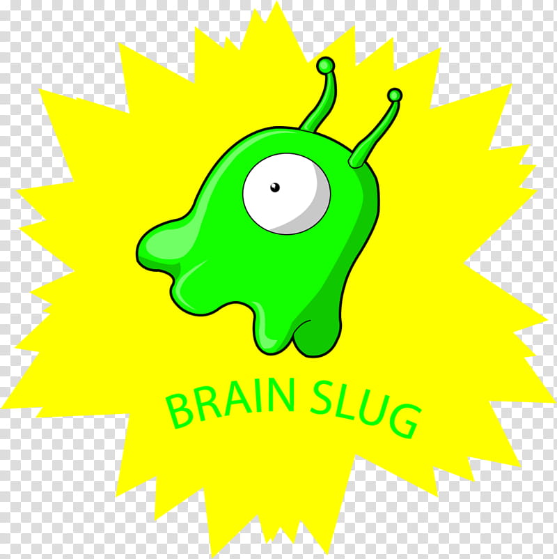Brain Slug, green brain slug illustration transparent background PNG clipart
