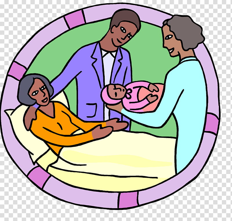 Hospital, Maternity Centre, Infant, Postpartum Period, Cartoon, Circle, Sharing, Family transparent background PNG clipart