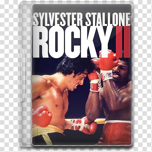 Movie Icon Mega , Rocky II, Sylvester Stallone Rocky II case transparent background PNG clipart