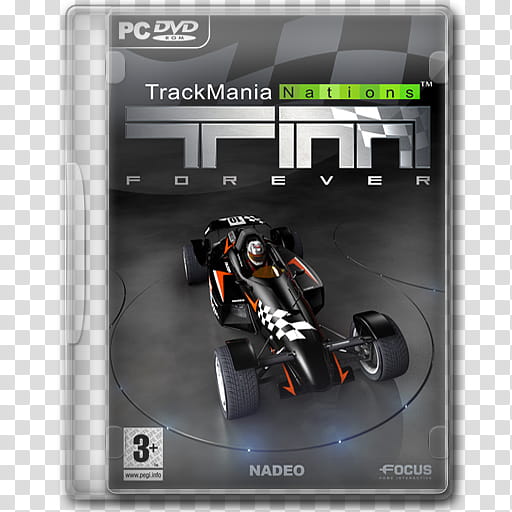 Game Icons , Trackmania-Nations-Forever, Track Mania Nations Forever PC DVD ROM case transparent background PNG clipart