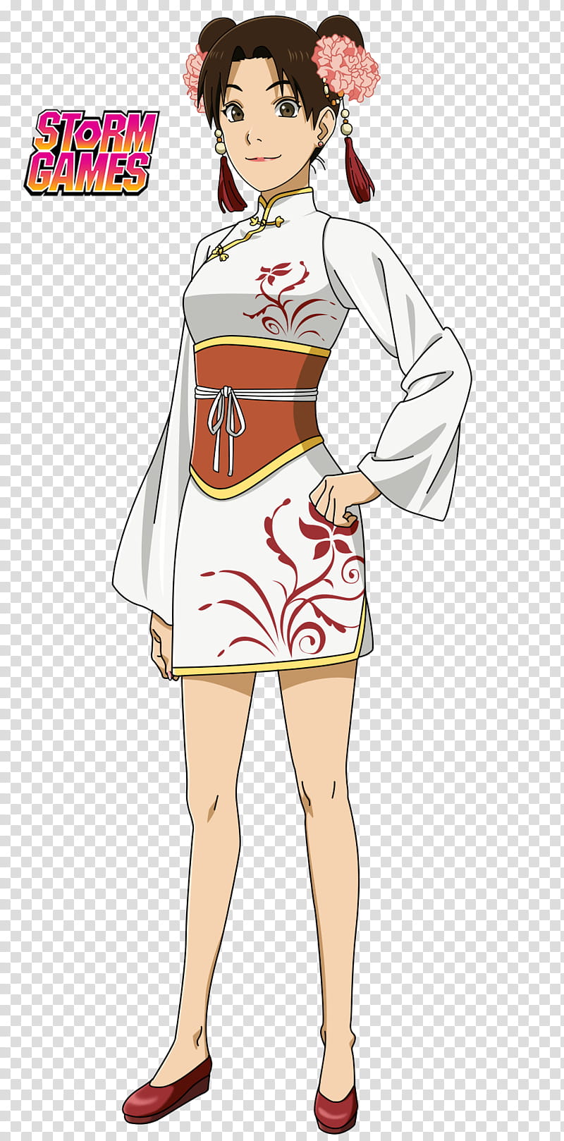Chinese Clothing Tenten, female animated character art transparent background PNG clipart