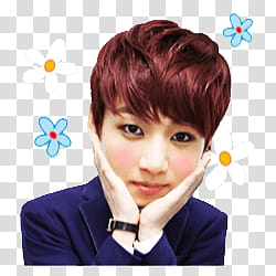 BTS Kakao Talk Emoticon Render p, man wearing blue suit jacket transparent background PNG clipart