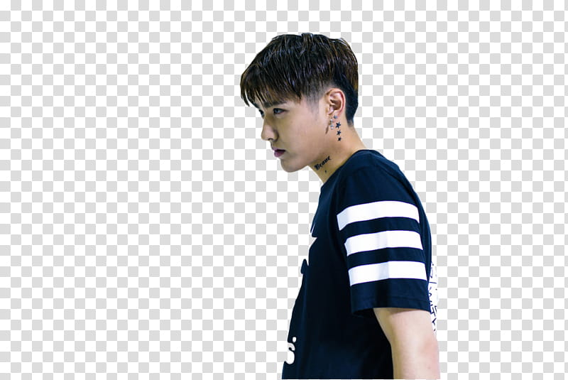 Kris Wu, Kris Wu in blue and white shirt transparent background PNG clipart