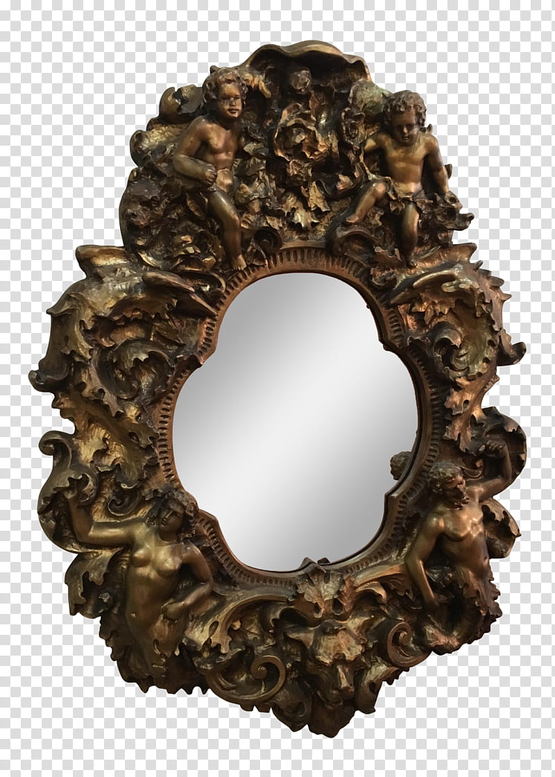 Leaf, Mirror, Pier Glass, Cherub, Parkebell Ltd Inc, Rearview Mirror, Wall, Gold Leaf transparent background PNG clipart