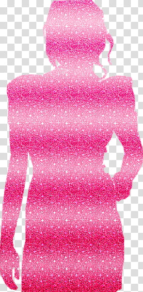 Silueta rosa de Miley transparent background PNG clipart