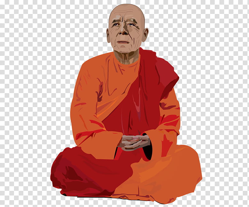 Orange, Shaolin Temple, Meditation, Buddhist Meditation, Buddhism, Bhikkhu, Zen, Monk transparent background PNG clipart