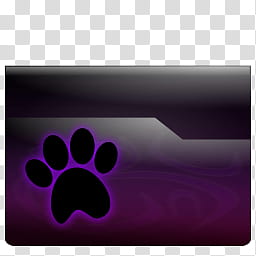 Black Pearl Dock Icons Set, BP Folder Paw Violet transparent background PNG clipart