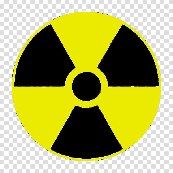 Radioactive decay Hazard symbol Radiation Sign, Watercolor, Paint, Wet Ink, Nuclear And Radiation Accident And Incident, Biological Hazard, Yellow, Circle transparent background PNG clipart