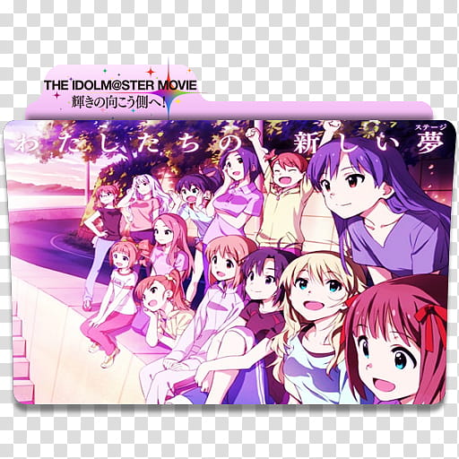 Anime Icon Pack , THE IDOLM@STER MOVIE kagayaki no Mukougawa e! v transparent background PNG clipart