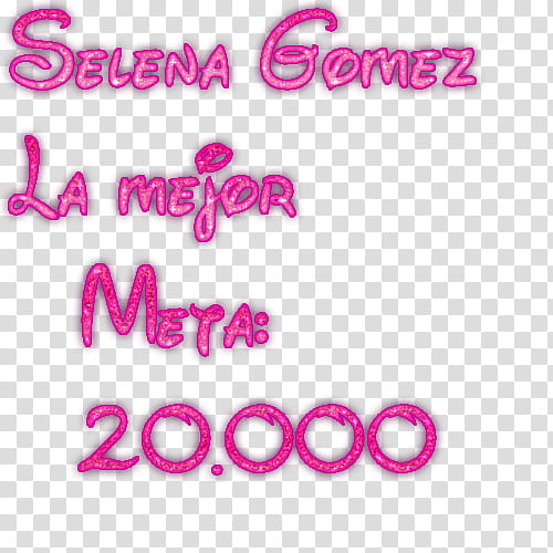 Texto Selena Gomez La mejor transparent background PNG clipart