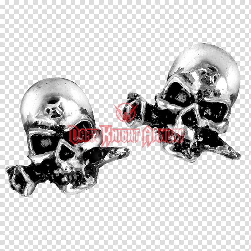 Skull, Earring, Jewellery, Goth Subculture, Necklace, Clothing, Pewter, Belt transparent background PNG clipart