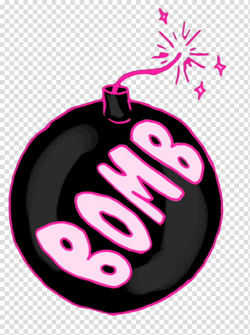 Mochi, black and pink bomb art transparent background PNG clipart