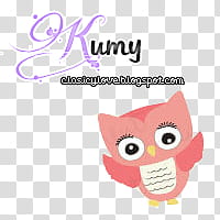 pink and white Kumy owl transparent background PNG clipart