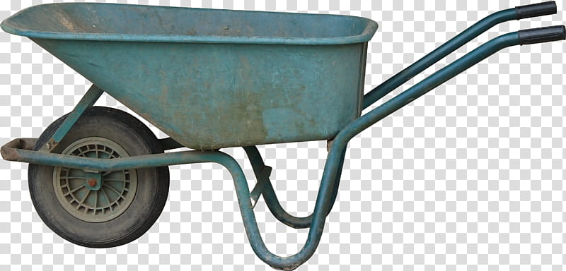 wheel barrow dirty stable garden precut, teal wheelbarrow transparent background PNG clipart