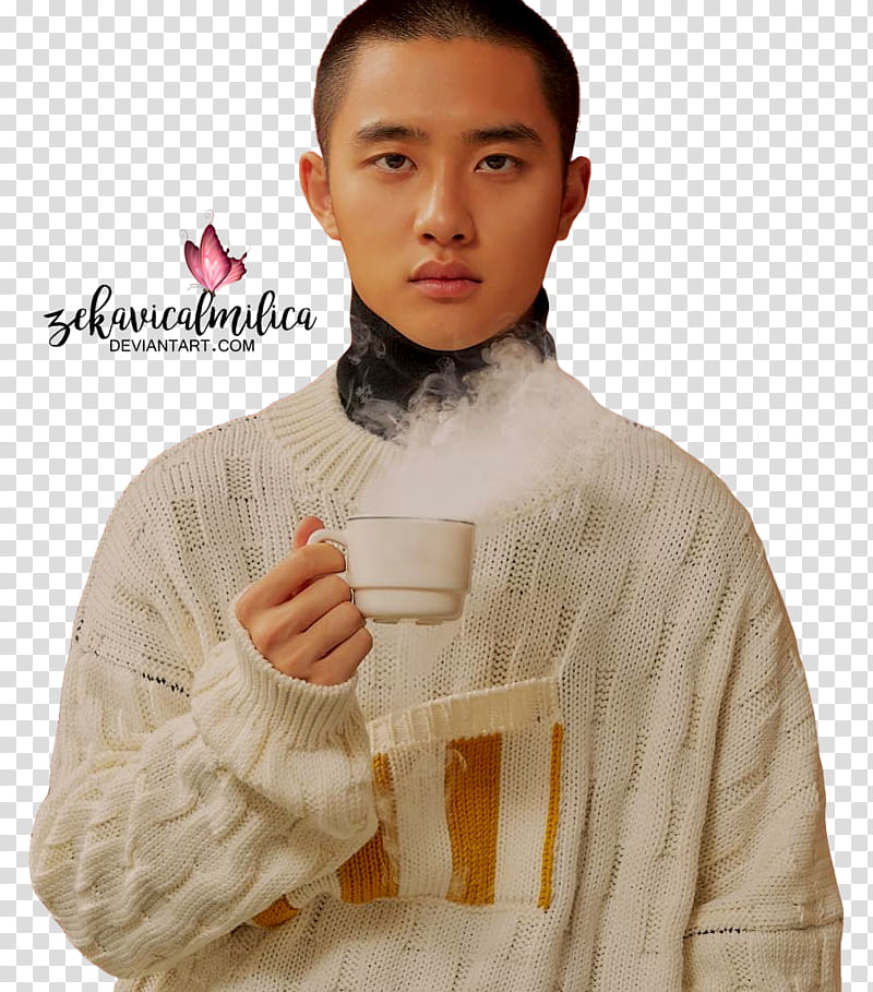 EXO Universe, man holding mug transparent background PNG clipart