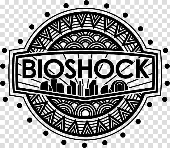 BioShock Logo, black and white Bioshock illustration transparent background PNG clipart