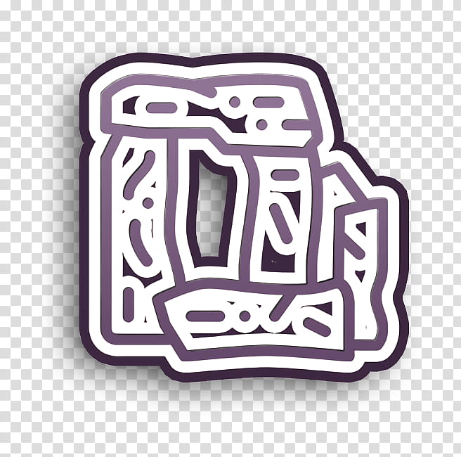 Landmark icon Stonehenge icon Archeology icon, Line, Logo transparent background PNG clipart