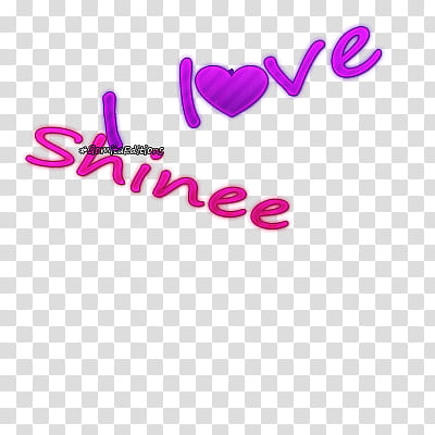 I love Shinee Texto transparent background PNG clipart