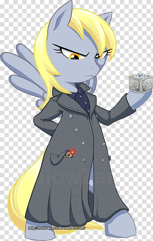 Doctor Derpy Who?, drawing of a blue and yellow pony from My Little Pony transparent background PNG clipart