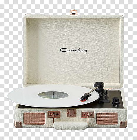 White, white Crosley turntable illustration transparent background PNG clipart