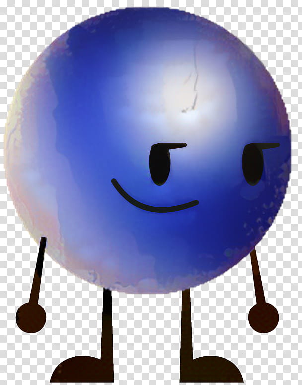 Emoticon Smile, Battle For Dream Island, Blue, Ball, Smiley transparent background PNG clipart