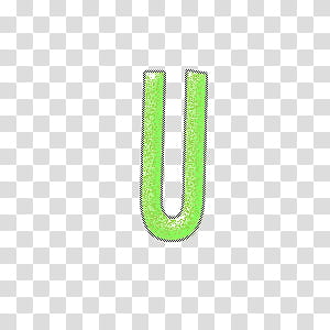 green color U shape transparent background PNG clipart