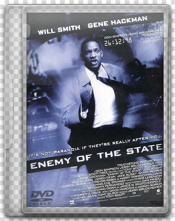 DVD movies icon, enemy of the state, Enemy of the State DVD case transparent background PNG clipart