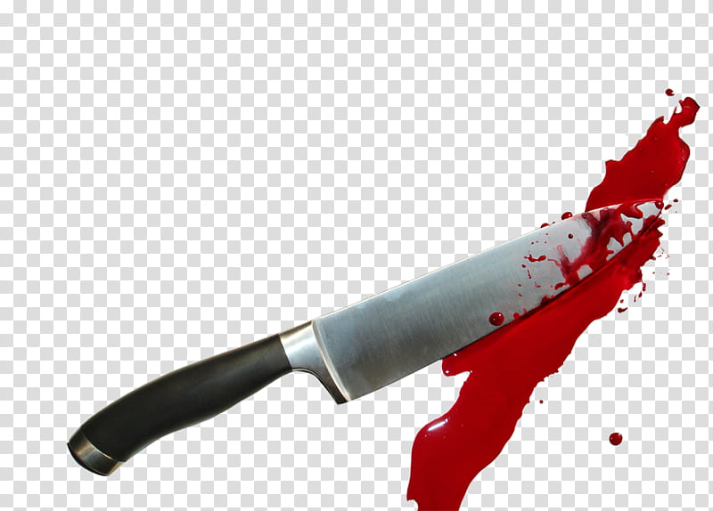 kitchen knife with blood stein transparent background PNG clipart