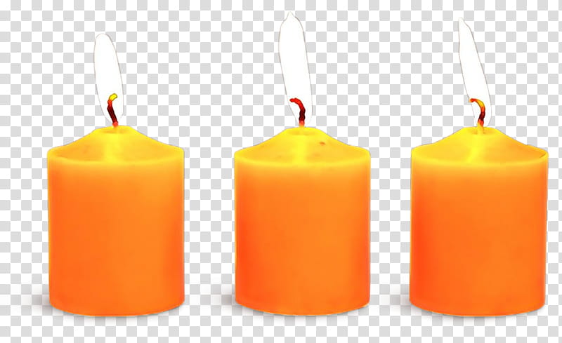 Birthday candle, Orange, Yellow, Lighting, Flameless Candle, Wax, Cylinder transparent background PNG clipart