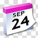 WinXP ICal, September  calendar icon transparent background PNG clipart