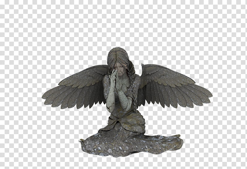 watchers , gray angel crying statue transparent background PNG clipart