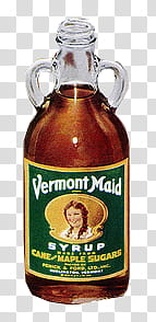 , Vermont Maid Syrup glass bottle transparent background PNG clipart