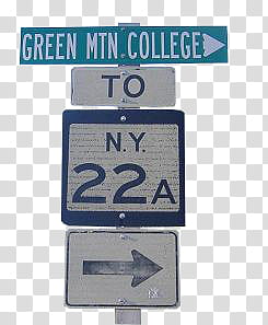 Green Mtn. College signboard transparent background PNG clipart
