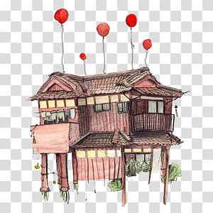 brown and beige wooden house transparent background PNG clipart