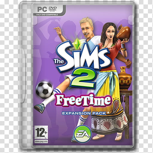Game Icons , The-Sims--Free-Time, The Sims  Freetime PC DVD case transparent background PNG clipart
