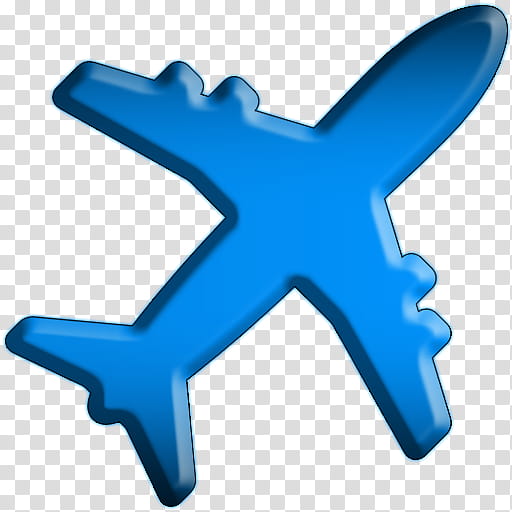 Icon Relieve Azul, airplane-shape transparent background PNG clipart