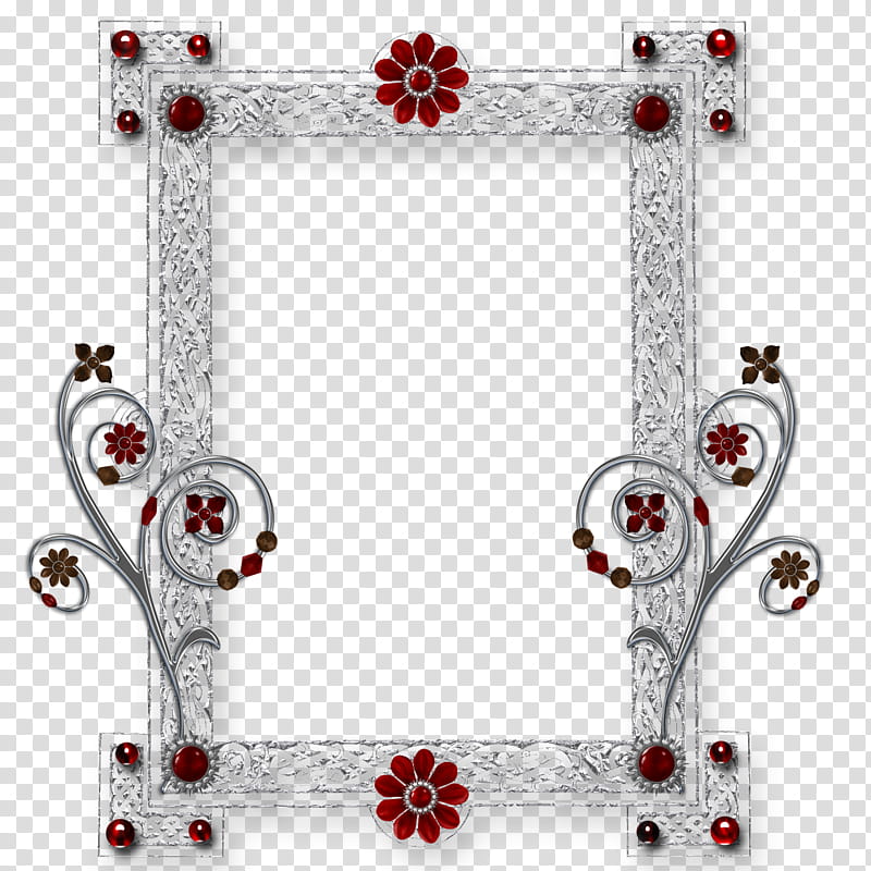 Decorative frames , white and red border transparent background PNG clipart